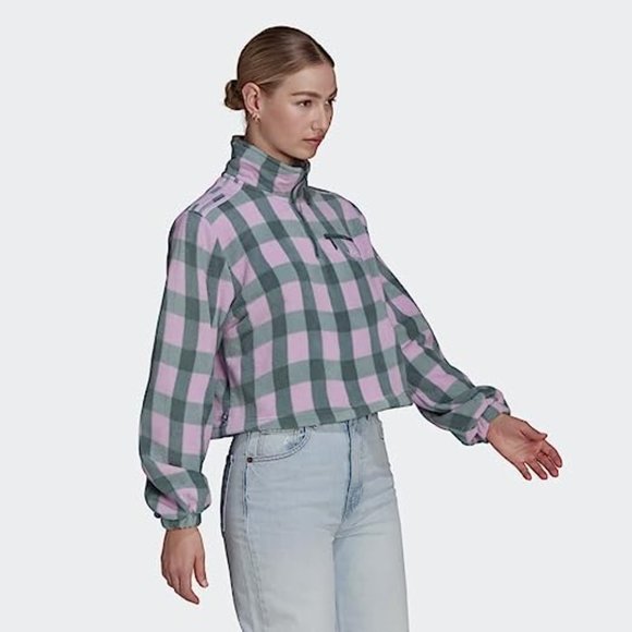 Brand New Adidas Half-Zip Polar Fleece Sweatshirt Coat - Picture 4 of 13